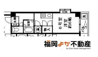 キャピタル大濠西【2階】の間取り