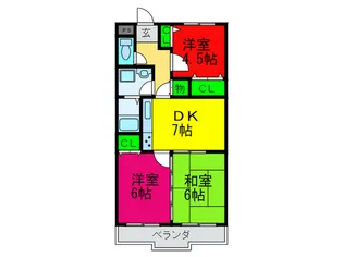サンライズ泉ヶ丘【1階】の間取り