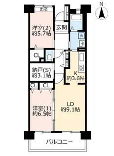 UR八千代ゆりのき台パークシティ【6階】の間取り
