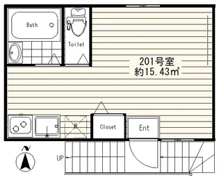 コート神楽坂【2階】の間取り
