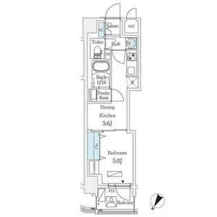 ロイジェント駒込六義園【4階】の間取り