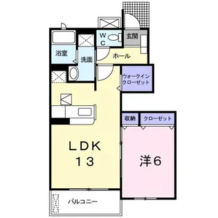 フラワーバードII【1階】の間取り
