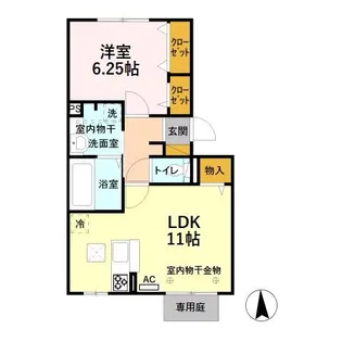パルティール・リヴ【1階】の間取り