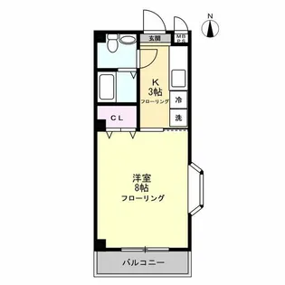 メルベーユ登戸【1階】の間取り