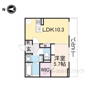 ソレイユルヴァン【1階】の間取り