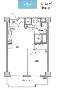 三越ゼームス坂マンション【7階】の間取り