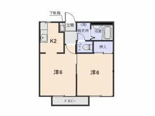 シャトル青山【1階】の間取り