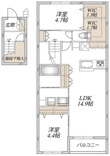 Le Noir(ルノアール)【2階】の間取り