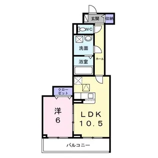 安満北の町アパートA【1階】の間取り