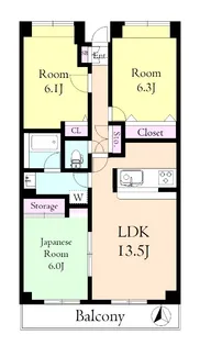プリマベーラ向山【3階】の間取り