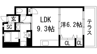 グリーンヒルズ仁川7号棟【1階】の間取り