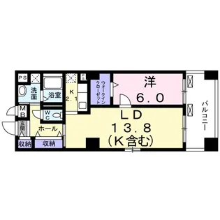 ウェスト宮ノ下【3階】の間取り