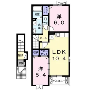 クラール泉 A【2階】の間取り