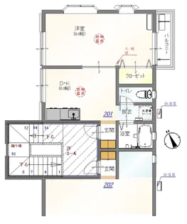 エスプワールA【2階】の間取り