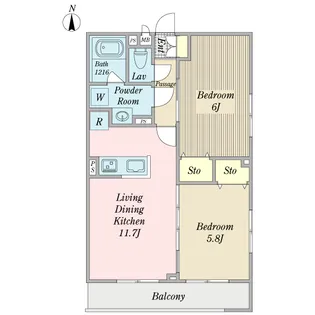 Brick Court【2階】の間取り