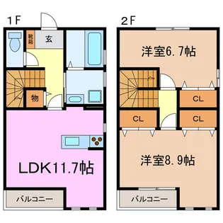 メープルコート宮ノ越の間取り