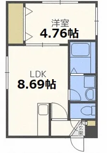 パークサイト東札幌【2階】の間取り
