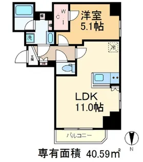 BPRレジデンス王子【9階】の間取り