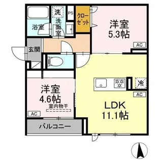 セレスティア荒川N【1階】の間取り