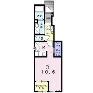 ラーク森II【1階】の間取り