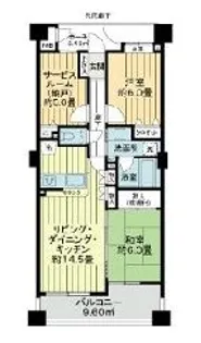 コスモ錦糸町リベディア【5階】の間取り