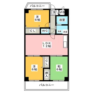 エクセル城西【2階】の間取り