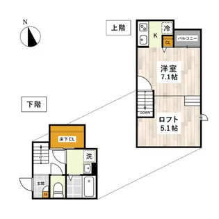 ADC健軍グランドゥール【2階】の間取り