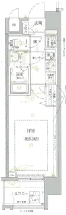 クレイシア芝浦【5階】の間取り