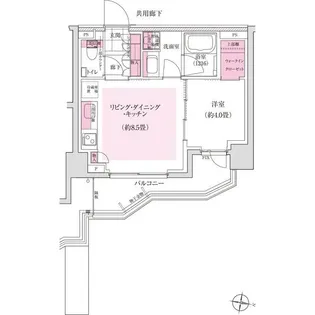 ディームス東陽町【7階】の間取り