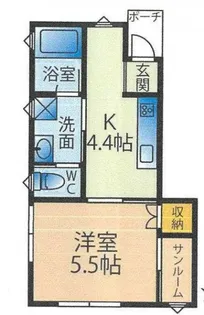メゾン・ド・パステル台町F【1階】の間取り