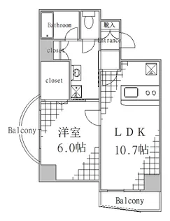 フィオリーシェ東浅草【7階】の間取り