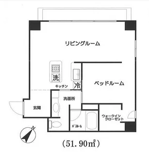 東麻布アパートメント【9階】の間取り