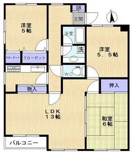 コート南浦和【3階】の間取り