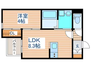 フォルテ河原町【2階】の間取り