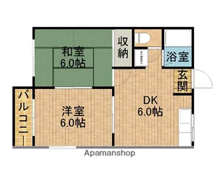 エクセル中溝A【2階】の間取り
