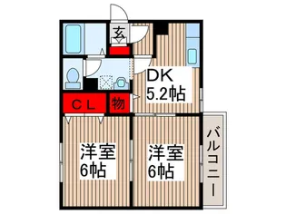 コンフォ-ト宮原【2階】の間取り