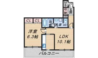 PHOENIX緑地公園【5階】の間取り