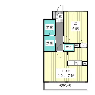 パラスト極楽【3階】の間取り