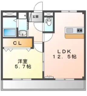 カームハウス【1階】の間取り