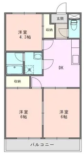 福田マンション【3階】の間取り