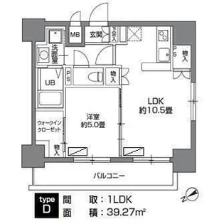 カスタリア三ノ輪【6階】の間取り