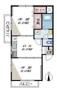 クレール久が原【2階】の間取り