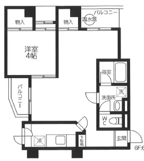 シャーレー原宿【6階】の間取り