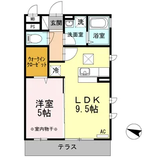 ヴィア・デル・フェリチタ【1階】の間取り