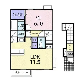アンソレイエ【2階】の間取り