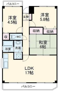 ラフィーネ八千代【4階】の間取り