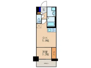 アクアプレイス京都二条城北【3階】の間取り