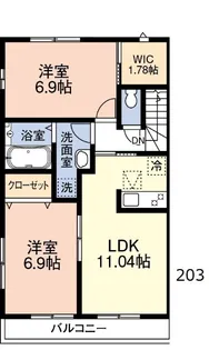 セビアン【2階】の間取り