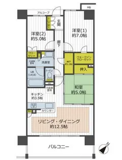 プレミスト稲毛海岸【6階】の間取り