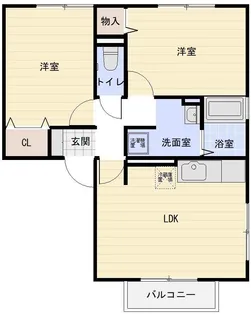 セジュール福生【2階】の間取り